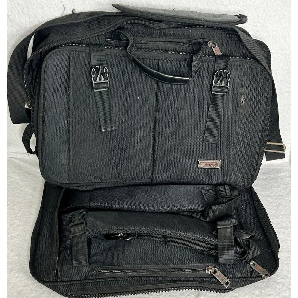 TUMI Ballistic Nylon Messenger Laptop Bag Expandable 18